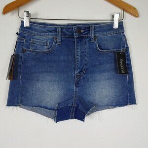Buffalo David Bitton Jean Shorts Size 26 Blue Denim High Rise Joan Short Shorts
